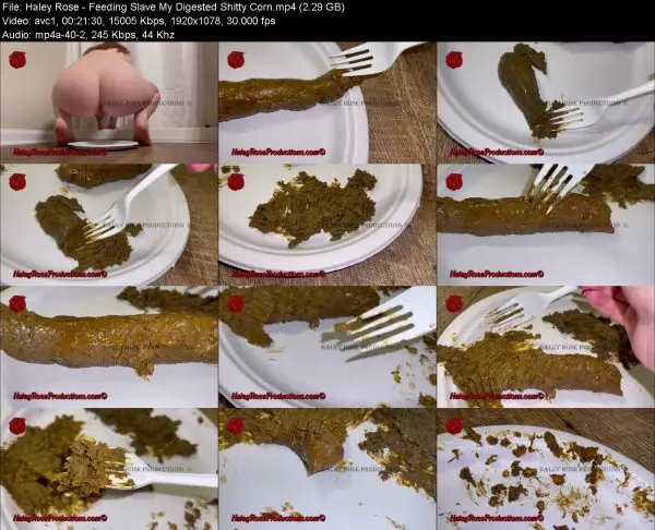 Haley Rose – Feeding Slave My Digested Shitty Corn