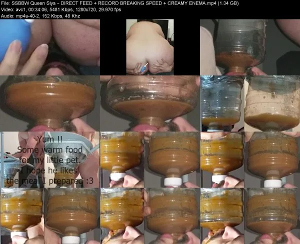 SSBBW Queen Siya – DIRECT FEED + RECORD BREAKING SPEED + CREAMY ENEMA