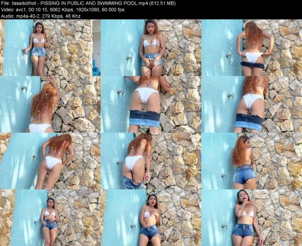 lissadollhot – PISSING IN PUBLIC AND SWIMMING POOL