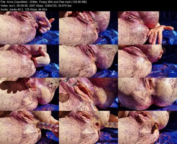 Anna Coprofield – Glitter, Pussy Milk and Pee