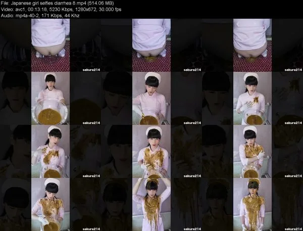 日本の女の子の自撮り下痢 8 Japanese girl selfies diarrhea 8