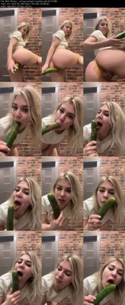 Misty Phoenix – Licking a pooped cucumber