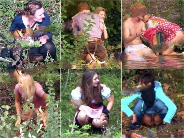 Oktoberfest Voyeur Pissing 2 German girls pee