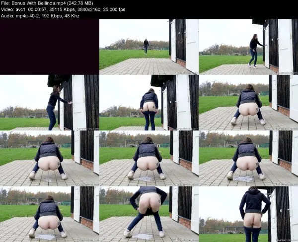 Bonus With Bellinda pissing in public, HD