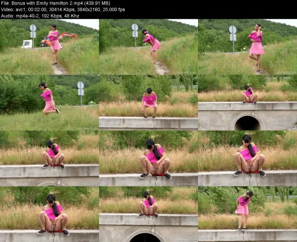 Bonus with Emily Hamilton 2 pissing in public, HD