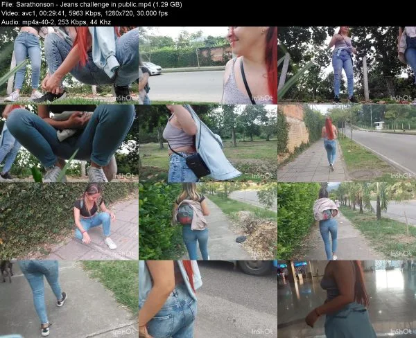 Sarathonson – Jeans challenge in public