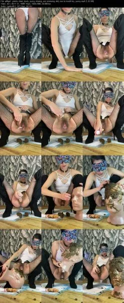 p00girl – plastic slave, boots, pussy shaving, ass smearing, dirty ass t…