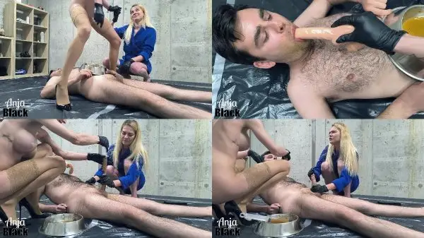 Anja Black – Filling Cock with shit Piss