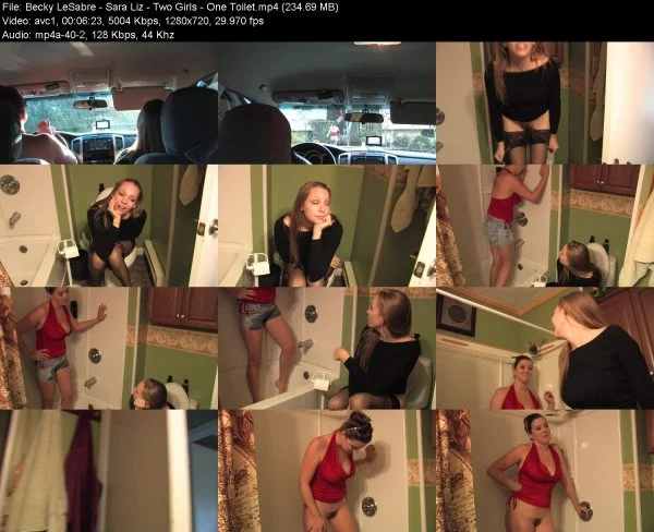 Becky LeSabre – Sara Liz – Two Girls – One Toilet