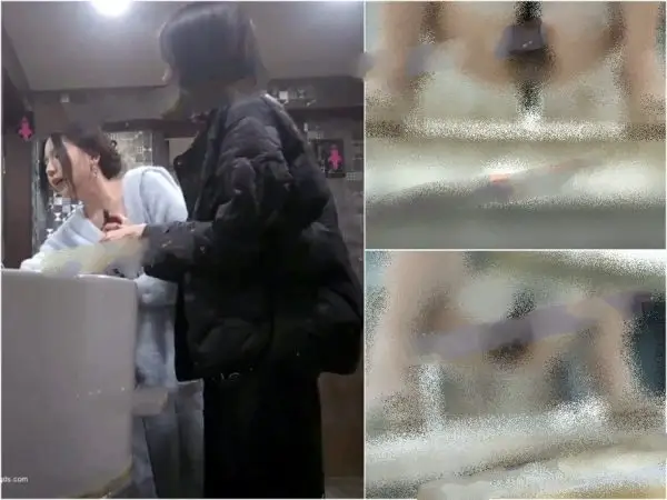 【トイレショット】金目当ての女がうんちとおしっこ、おやじのアソコは臭い（笑） 3V Spy Camera