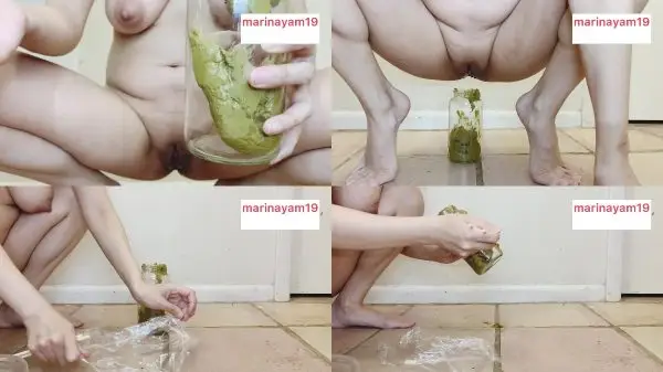 Marinayam19 – Shit spills from the glass jar women scat videos