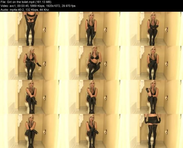 Girl on the toilet