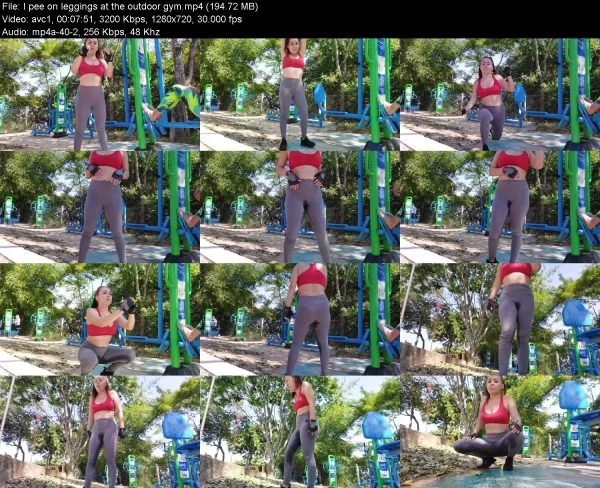 I pee on leggings at the outdoor gym