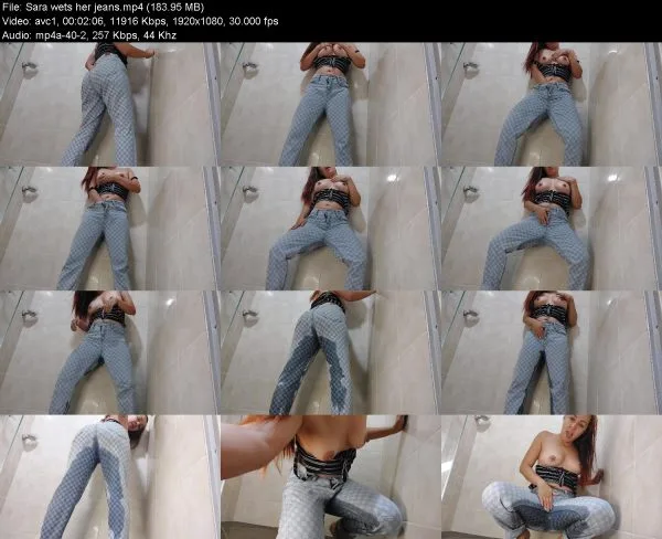 Sara wets her jeans