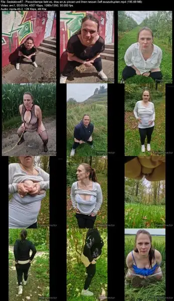 Saskialove87 – Pissschlampe liebt es, drau en zu pissen und ihren nassen…