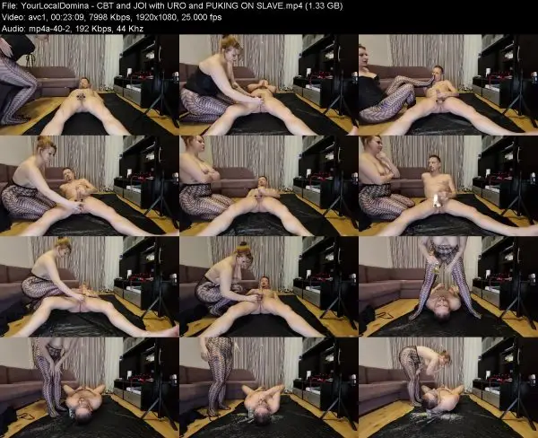 YourLocalDomina – CBT and JOI with URO and PUKING ON SLAVE