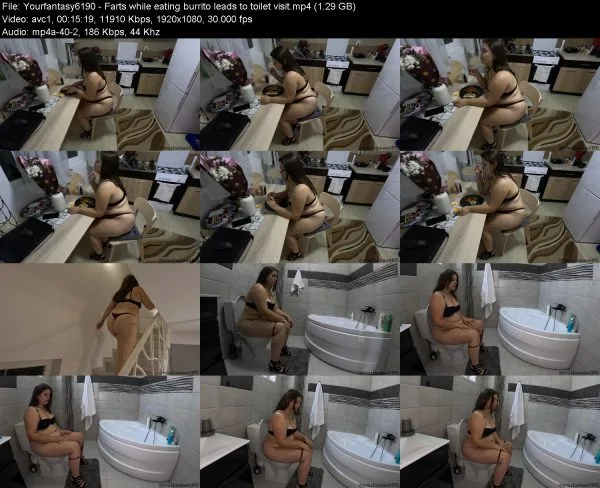 Yourfantasy6190 – Farts while eating burrito leads to toilet visit