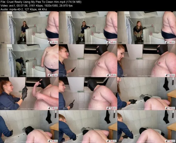 Cruel Really Using My Piss To Clean Him