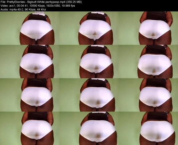 PrettyEbonies – Bigbutt White pantypoop