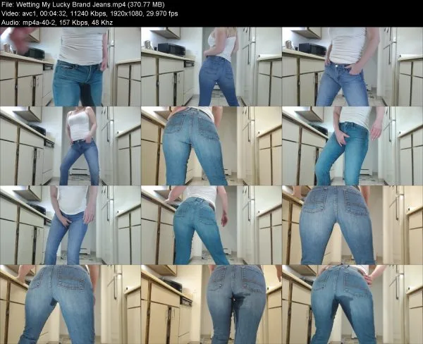 Wetting My Lucky Brand Jeans
