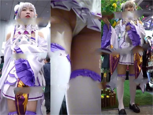 スタイル抜群の婦警さんがお嬢様コスプレ.胸を半分露出させて写真撮られまくり