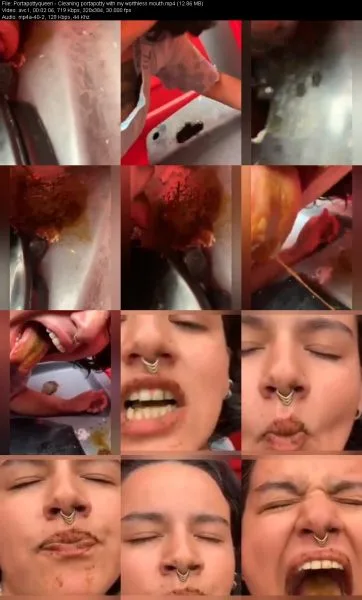 Portapottyqueen – Cleaning portapotty with my worthless mouth