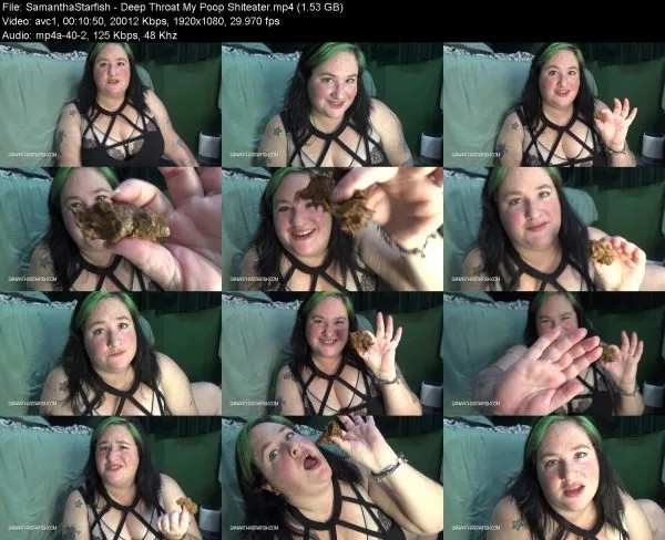 SamanthaStarfish – Deep Throat My Poop Shiteater