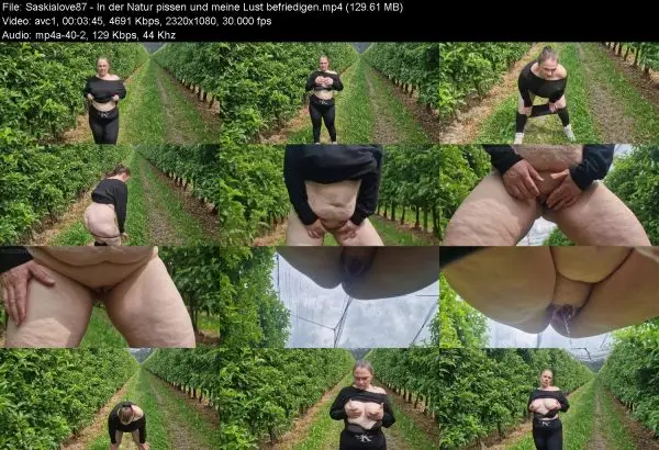 Saskialove87 – In der Natur pissen und meine Lust befriedigen