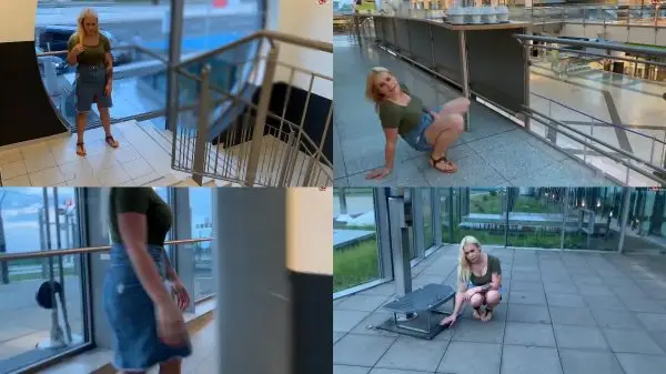 SteffiBlond – Im Flughafen dort Mund markiert – selbst die Aussichtsplat…