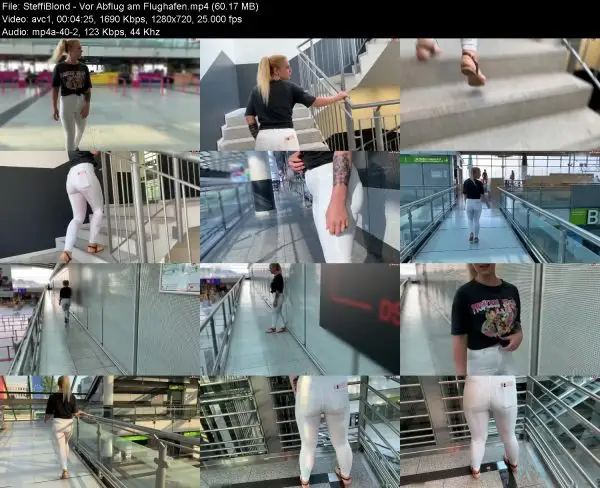 SteffiBlond – Vor Abflug am Flughafen