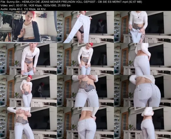 Sunny-Sin – HEIMLICH DIE JEANS MEINER FREUNDIN VOLL GEPISST – OB SIE ES …
