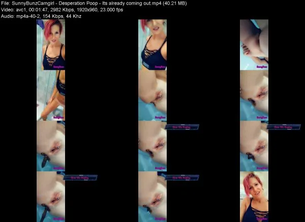 SunnyBunzCamgirl – Desperation Poop – Its already coming out