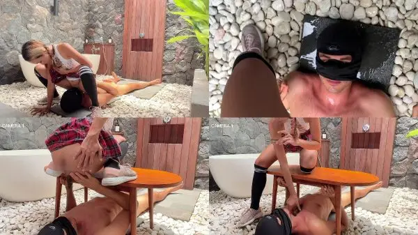 NaomiBobba – ASIAN GIRL PISS AND POOP ON A WHITEGUY SLAVE