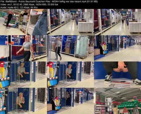 SteffiBlond – Public Baumarkt Duschen Piss – WOAH heftig war das riskant