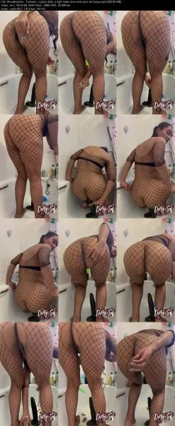 Mssafiaonline – Fishnets, a glass dildo, a light saber and some piss and…