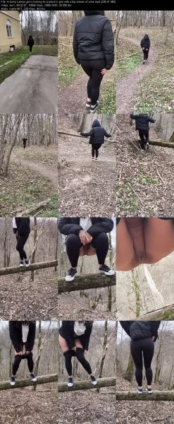 A horny Latvian girl is looking for a place to pee with a big stream of …