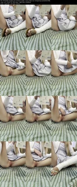 Desperate naughty piss outside in public – pussy drips cum at beginning