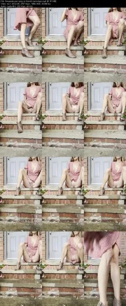 Desperate pee spray on friend’s backsteps