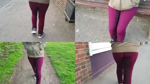 Public Wetting And spending a whole day in wet leggings