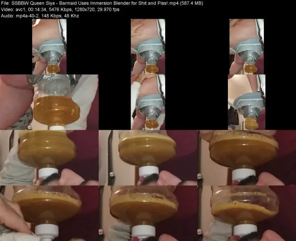 SSBBW Queen Siya – Barmaid Uses Immersion Blender for Shit and Piss!