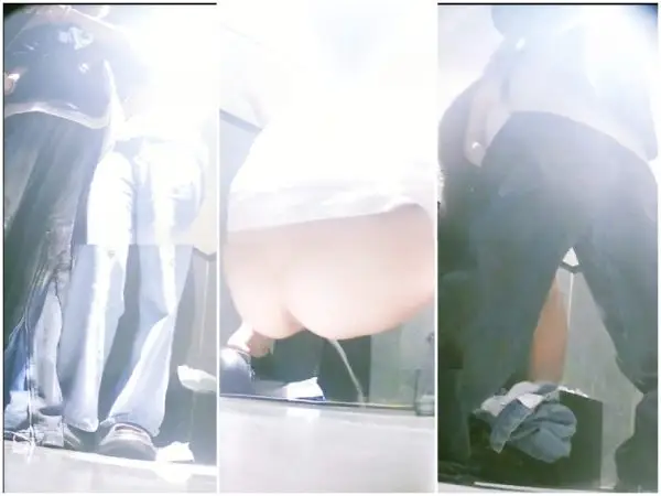 美しい女性がトイレから出ようとしたとき、男が後ろから性行為を強要した。 Girls on the Toilet