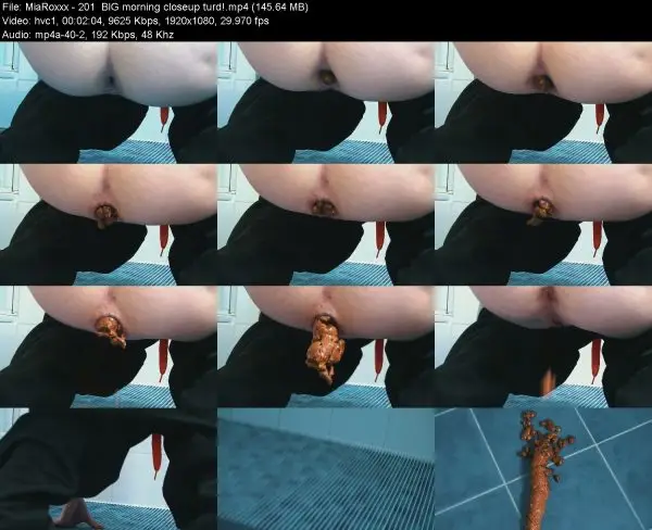 MiaRoxxx – 201  BIG morning closeup turd!