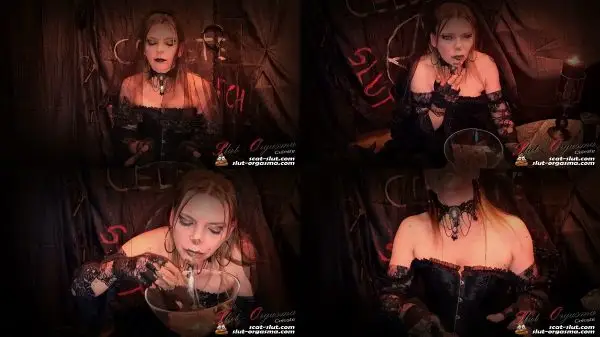 SlutOrgasma – extreme scat and puke swallowing witch