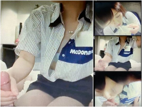マックの制服でフェラ口内射精 Amateur Asians