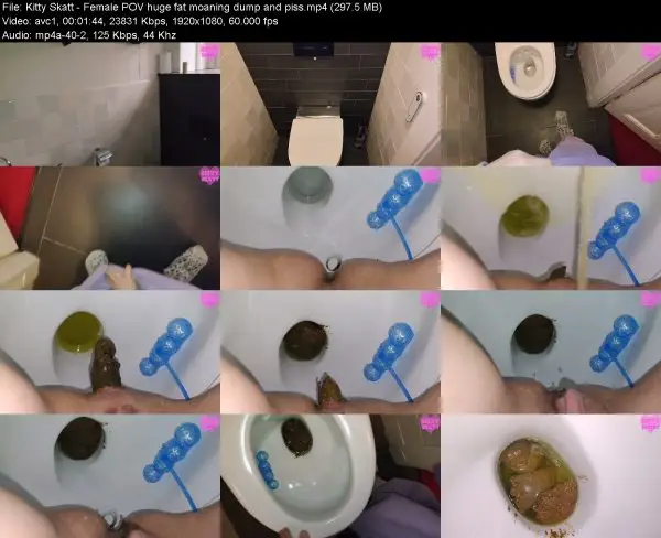 Kitty Skatt – Female POV huge fat moaning dump and piss