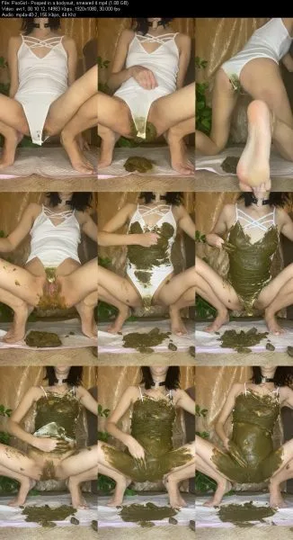 PooGirl – Pooped in a bodysuit, smeared it