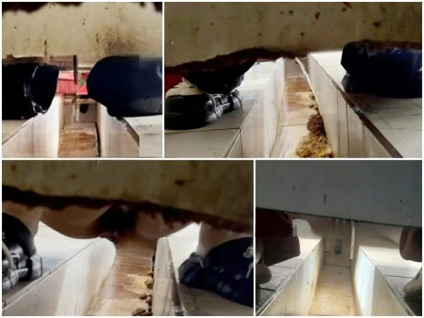 女性が乾いたトイレをこっそり撮影しながら拍手をする – 画面いっぱいに糞便が映る、下痢エピソード34。 Hidden Cam Toilet