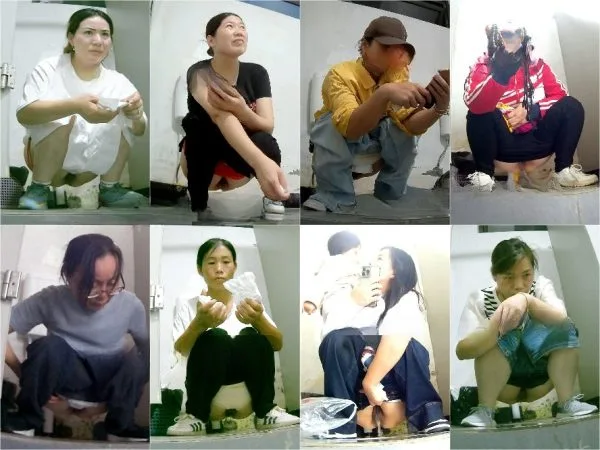 横店影視城のトイレ写真マスター❤️ 映画館近くの路傍トイレから撮影された、様々な角度からの自然なショット。黒い革靴を履いた女優とその親友たちがト…