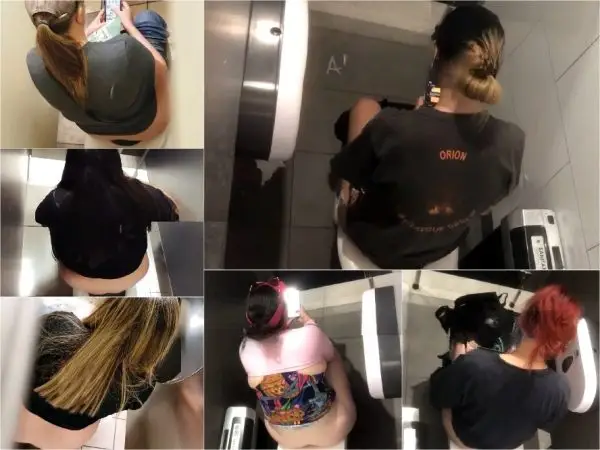 Public Toilet Overstall USA Hidden Camera
