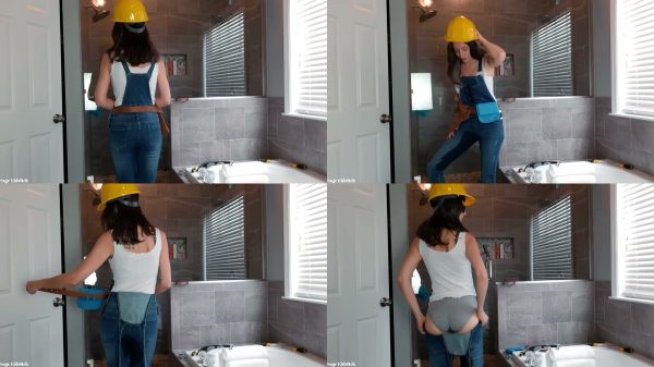 Sage-Eldritch-Construction-Girl-Wetting-Denim-Overalls-and-Panties